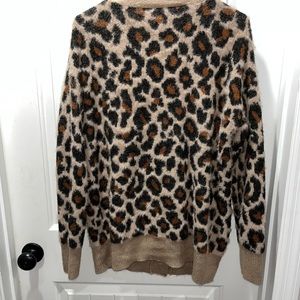 Cheetah cardigan.